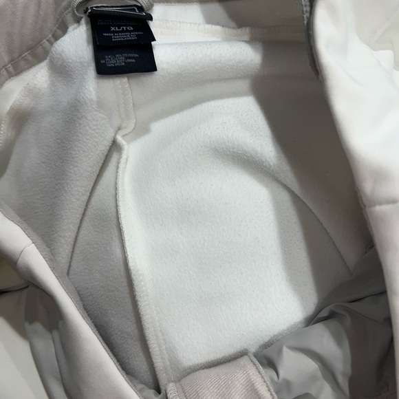 XL North Face White Fleece Snow Pants - Picture 4 of 5